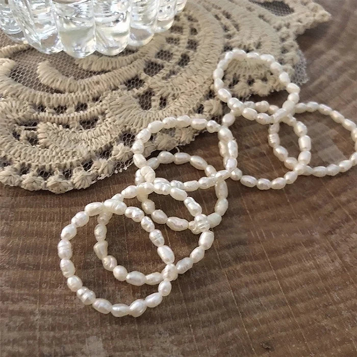 Elegant Irregular freshwater pearl ring