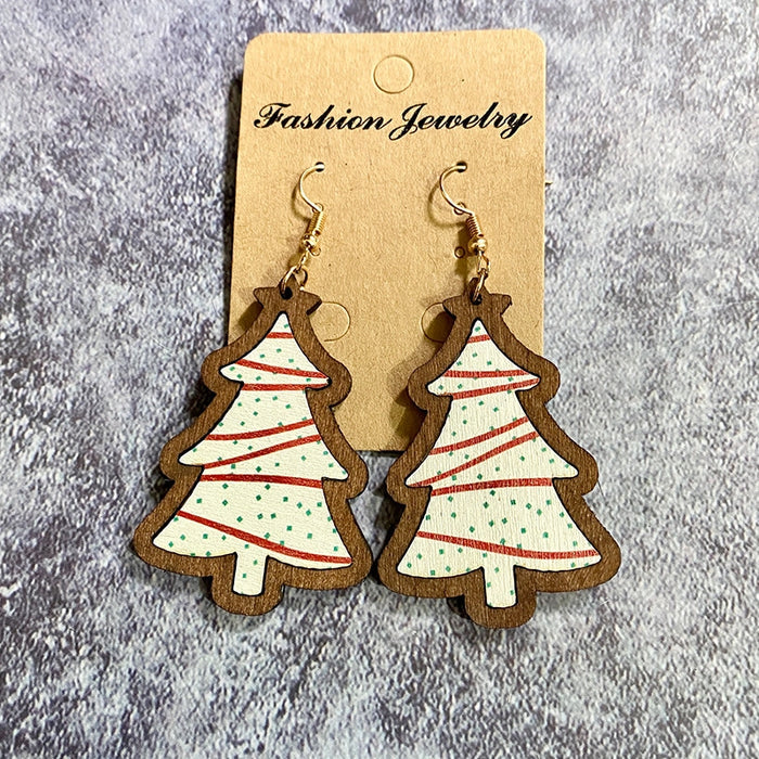 Retro Christmas Tree Plaid Wood