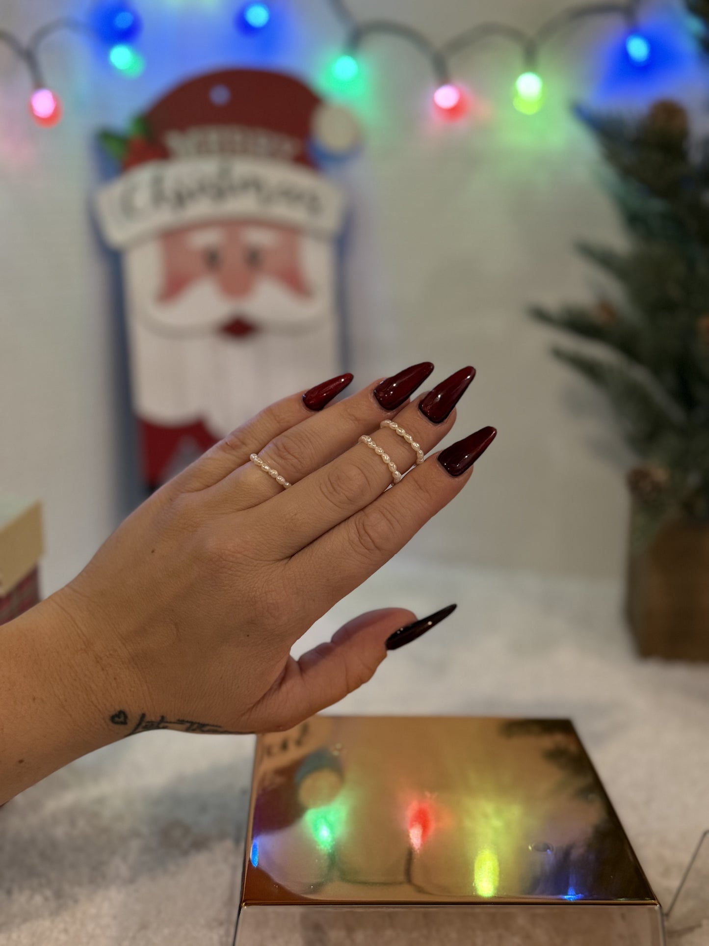 Elegant Irregular freshwater pearl ring
