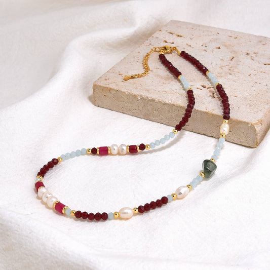 Semi-Precious Stones and Crystals with Pearl