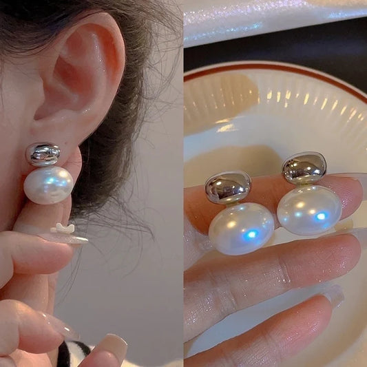 Double Oval Shaped Earrings